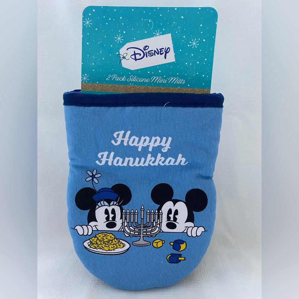 Disney Mickey & Minnie Happy Hanukkah Mini Oven Mitts 2 Pack NEW HTF